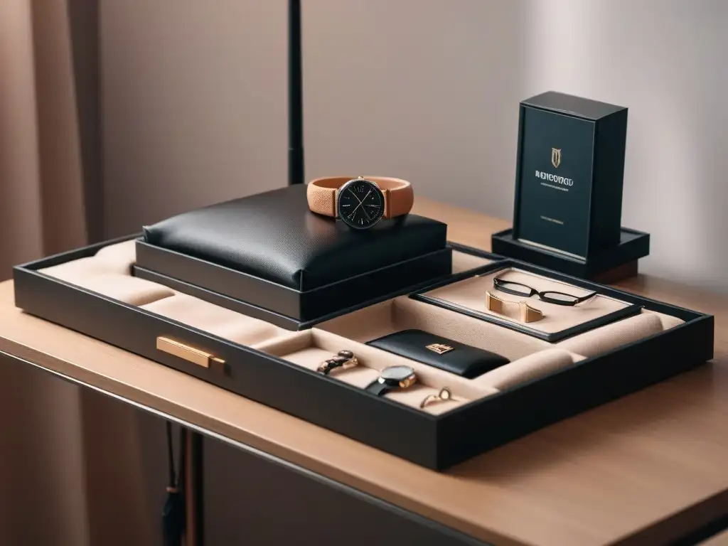 Organizador moderno para accesorios adaptativos: estilo funcional Organizador de accesorios adaptativos para estilo único en tocador minimalista elegante