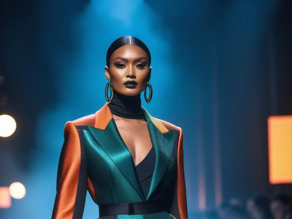 Moda inclusiva: Desfile futurista desafiando normas de género Una pasarela futurista con moda adaptativa desafiando normas de género