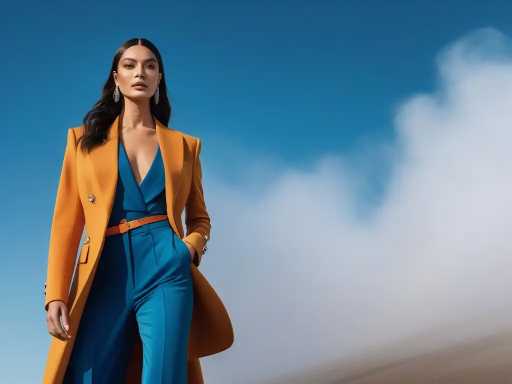 Desfile de Moda Sostenible e Inclusivo Una pasarela futurista con modelos de todas las edades y géneros luciendo prendas de marcas sostenibles de moda inclusiva