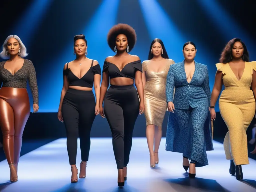 Desfile de moda inclusivo: diversidad y empoderamiento en la pasarela Una pasarela inclusiva y futurista con modelos diversos promoviendo la inclusión en la moda: reseñas productos