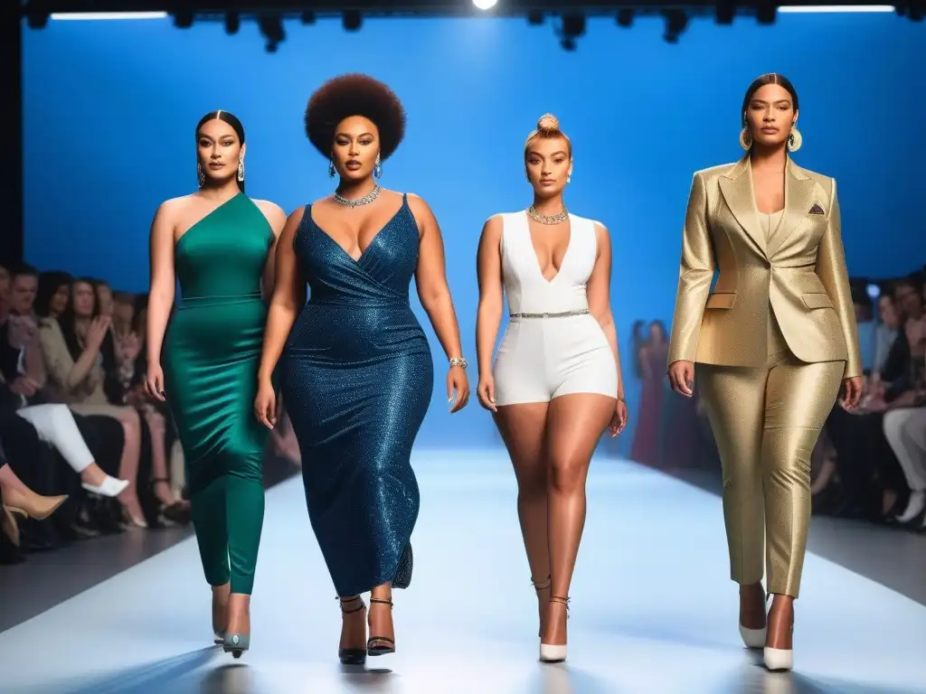 Diversidad en pasarela: moda inclusiva para todos Una pasarela inclusiva con modelos de distintos cuerpos y habilidades desfilando con moda para todos