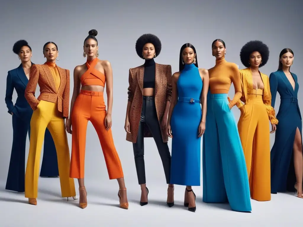 Moda inclusiva: diversidad y empoderamiento en la pasarela Una pasarela minimalista con modelos diversos luciendo prendas de marcas de moda inclusivas reconocidas, irradiando confianza y empoderamiento