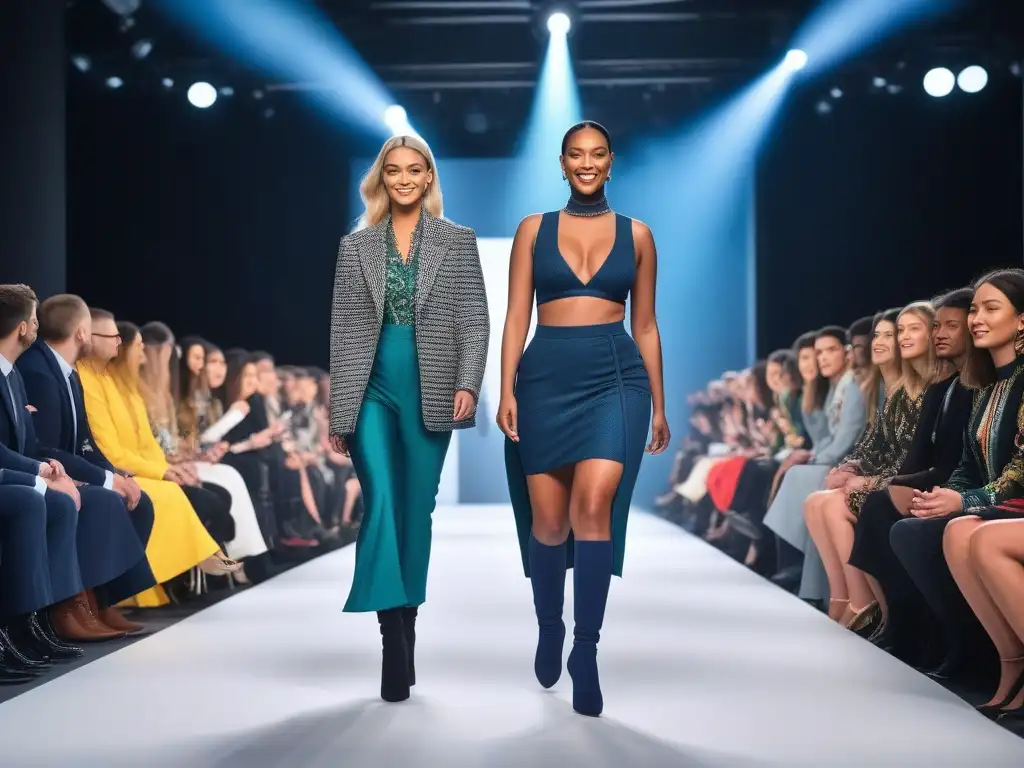 Desfile inclusivo: moda adaptativa y empoderamiento Una pasarela de moda adaptativa para amputados, donde la diversidad y la elegancia brillan con fuerza