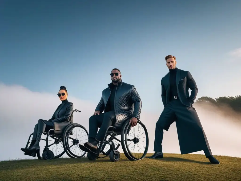 Moda adaptativa de lujo: colección innovadora para todos los cuerpos Una pasarela de moda adaptativa para todos cuerpos con diseños lujosos e innovadores
