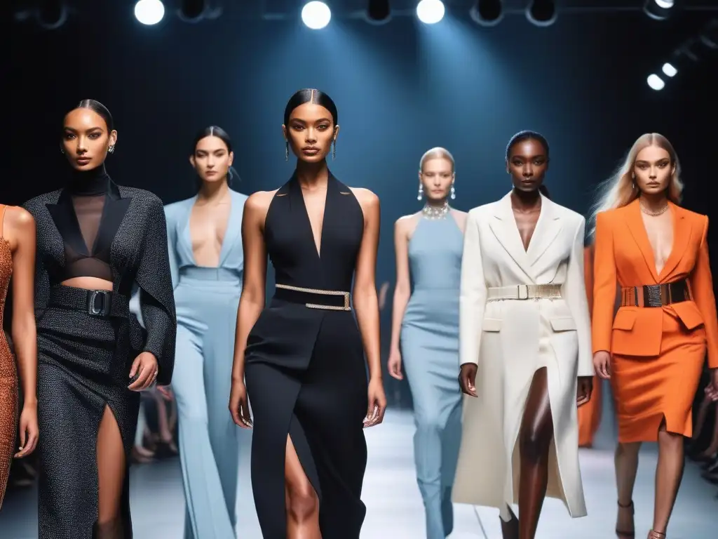 Desfile de moda: diversidad y creatividad en la pasarela Una pasarela de moda diversa, con modelos únicos y vanguardistas