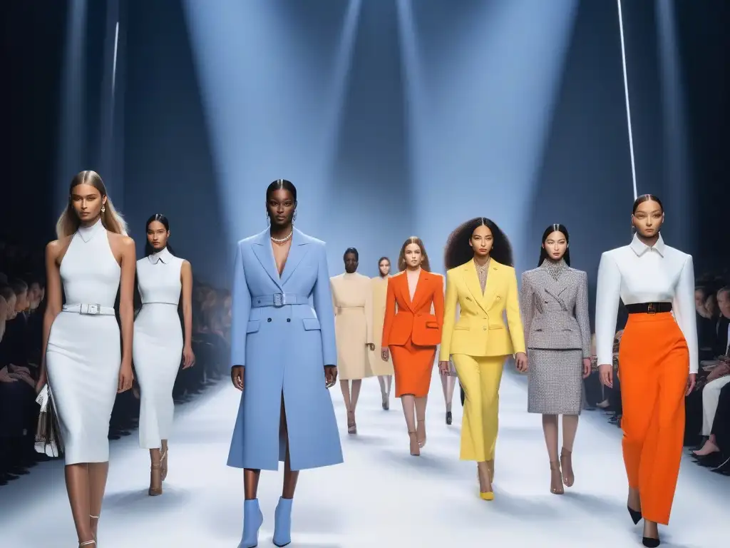Desfile de moda diverso y elegante de Christian Dior Una pasarela de moda con diversidad de tallas y estilos en la última colección de Christian Dior