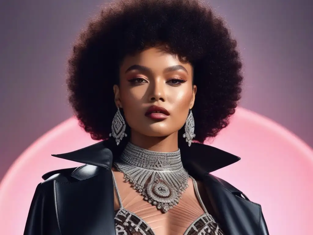 Desfile inclusivo de Fenty Beauty: moda diversa y empoderada Una pasarela de moda inclusiva de Fenty Beauty con modelos diversos, exudando confianza y estilo