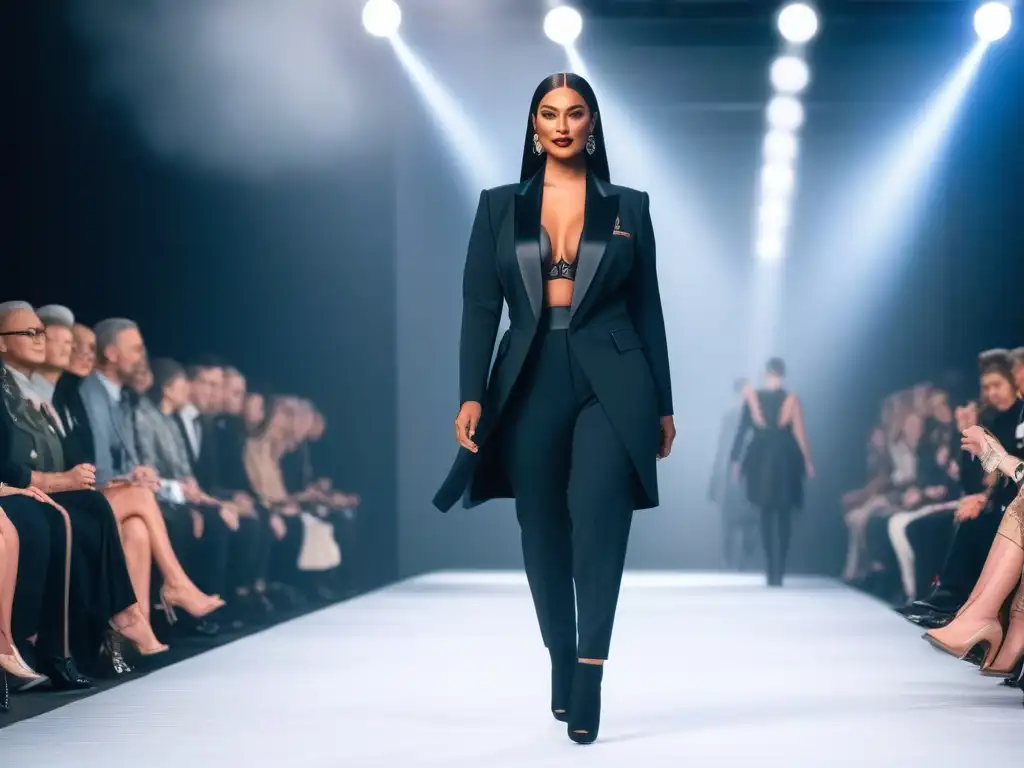 Innovación inclusiva: Desfile de moda adaptativa deslumbrante Una pasarela de moda inclusiva con diseños adaptativos para todos, desafiando estándares de belleza