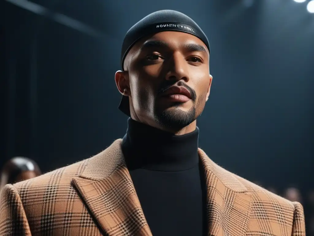 Diversidad y estilo en la pasarela de Burberry Una pasarela de moda inclusiva Burberry desafío estudio con modelos diversos representando empoderamiento y estilo