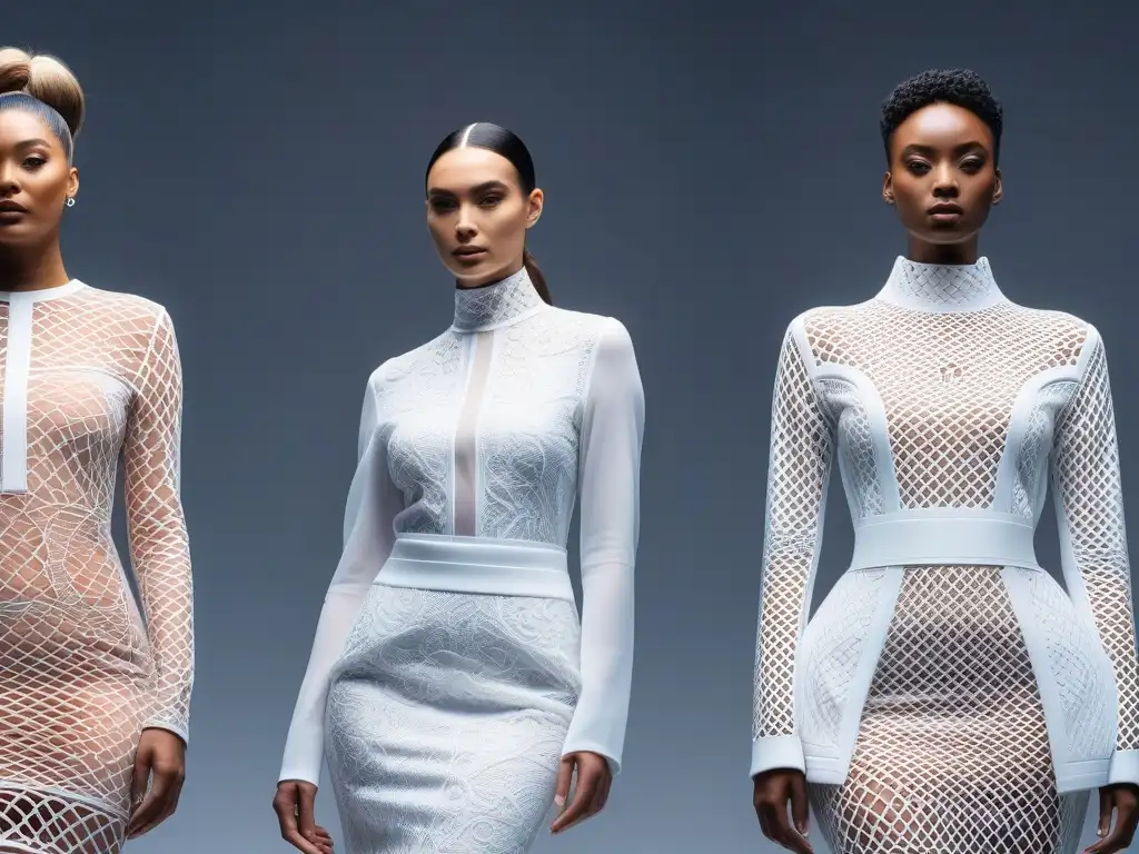 Moda inclusiva: modelos en 3D lucen diseños vanguardistas Una pasarela de moda inclusiva para tallas altas, donde modelos 3D lucen diseños futuristas y únicos