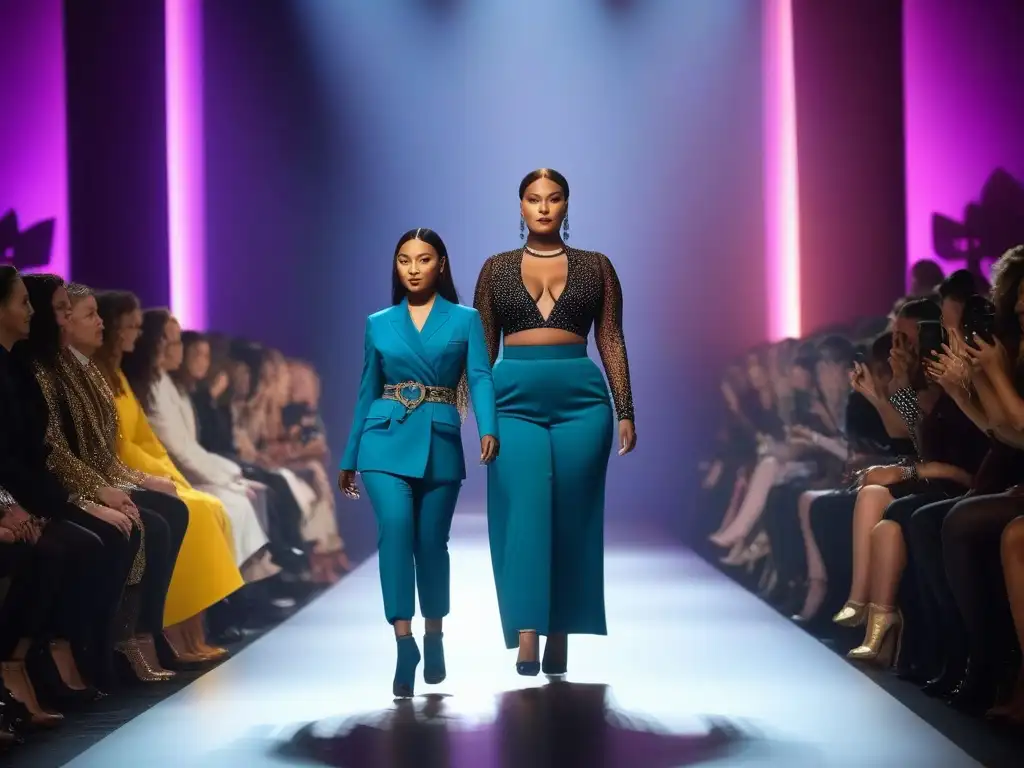 Pasarela inclusiva: niños diversos celebran su individualidad Una pasarela de moda infantil inclusiva redefiniendo belleza, con niños de diversas etnias y habilidades posando con confianza en ropa única y moderna