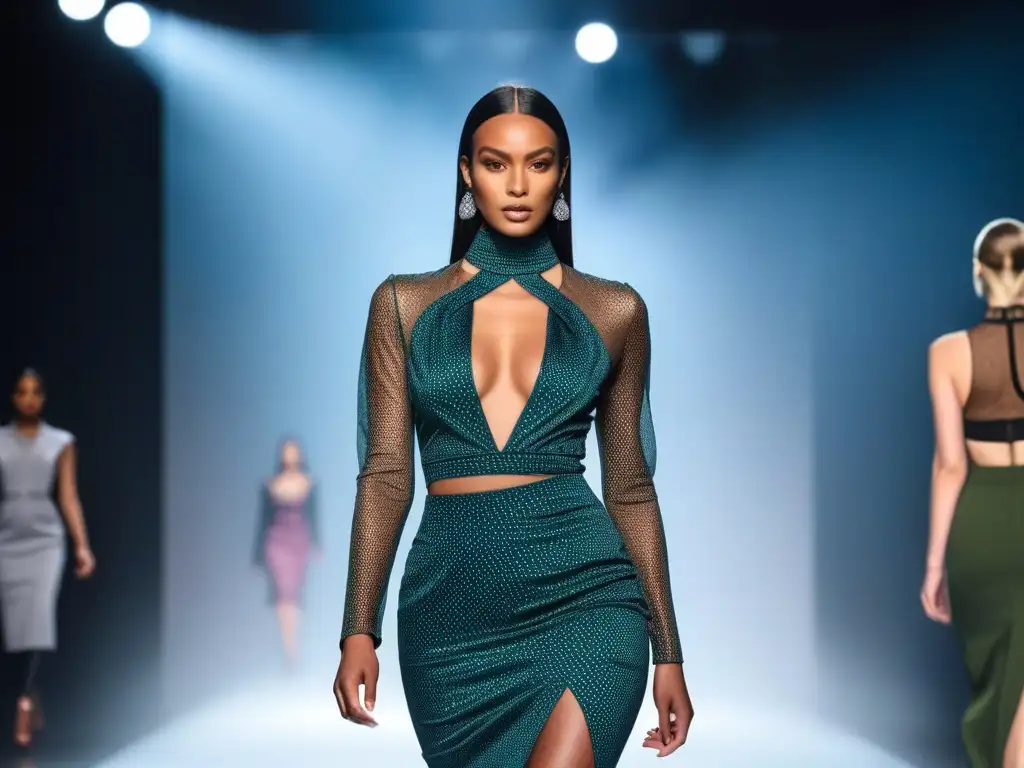 Una pasarela de moda con modelos petite desfilando con diseños inclusivos de marcas destacadas