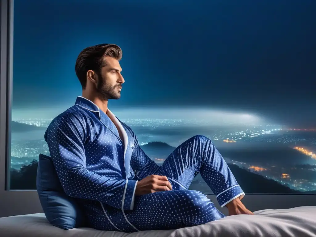 Pijama de lujo para personas altas: estilo y comodidad Persona alta y elegante disfrutando de comodidad y estilo en pijamas altos loungewear
