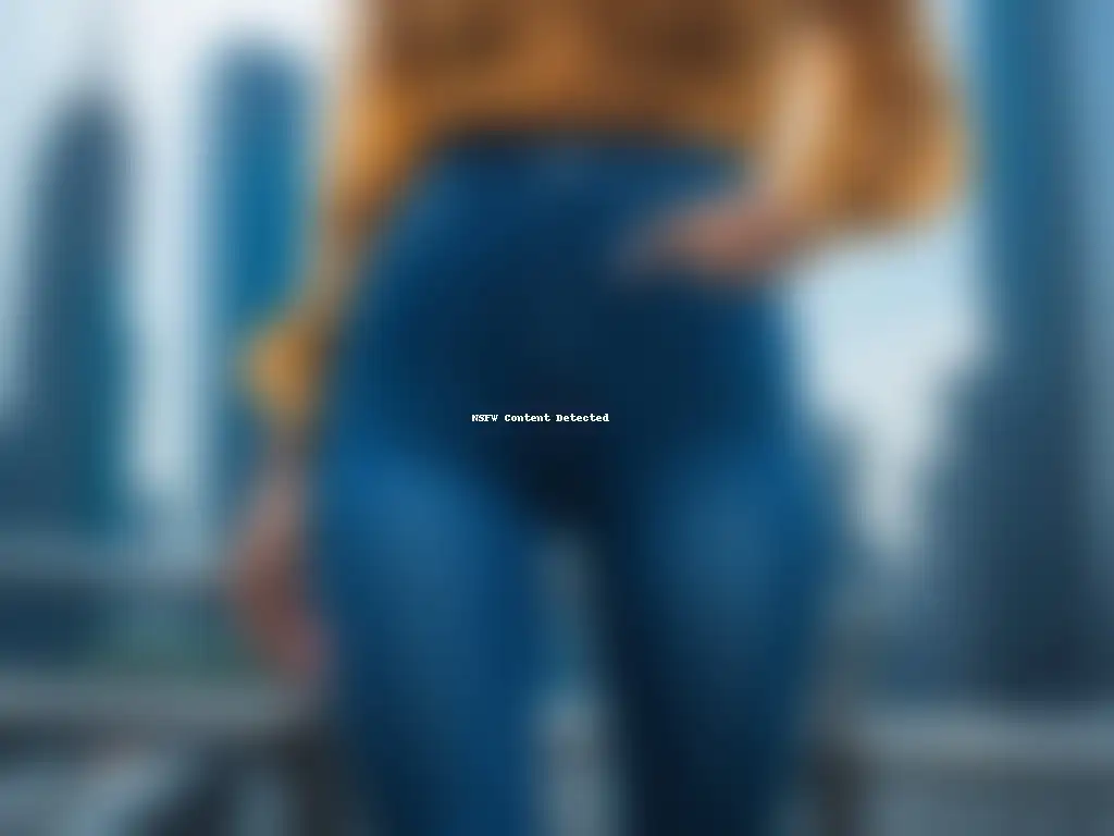Moda para altos: Jeans de talle alto para estilizar tu figura Una persona alta y elegante con jeans perfectos en la ciudad