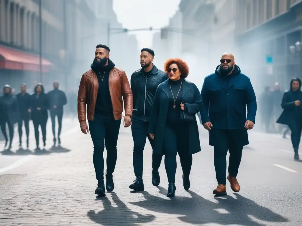 Inclusión urbana: diversidad en movimiento con moda adaptativa Personas diversas con discapacidad lucen moda adaptativa en una ciudad inclusiva