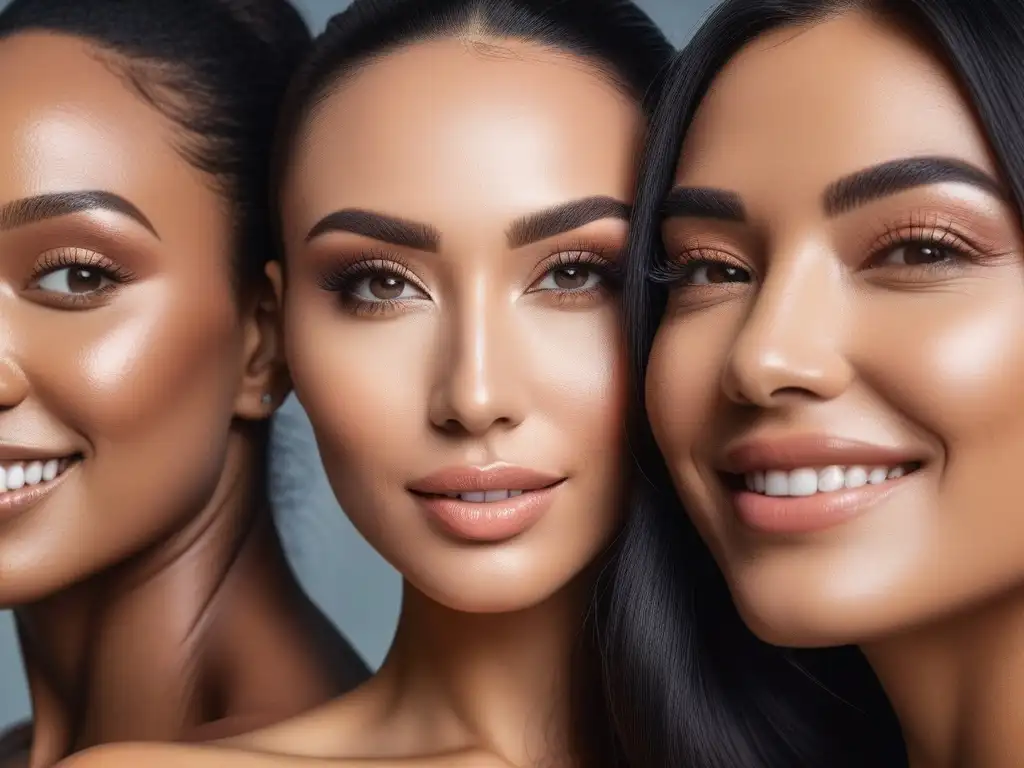 Transformación radiante: Microneedling para todos en clínica moderna Personas diversas sonríen radiantes tras tratamiento microneedling para diferentes cuerpos en clínica moderna y profesional