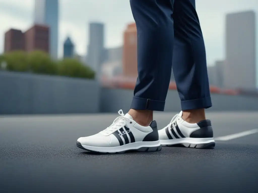 Estilo inclusivo: adaptando calzado a la moda urbana Personas con diferentes estilos y cuerpos lucen zapatos adaptativos con elegancia en la ciudad, demostrando versatilidad