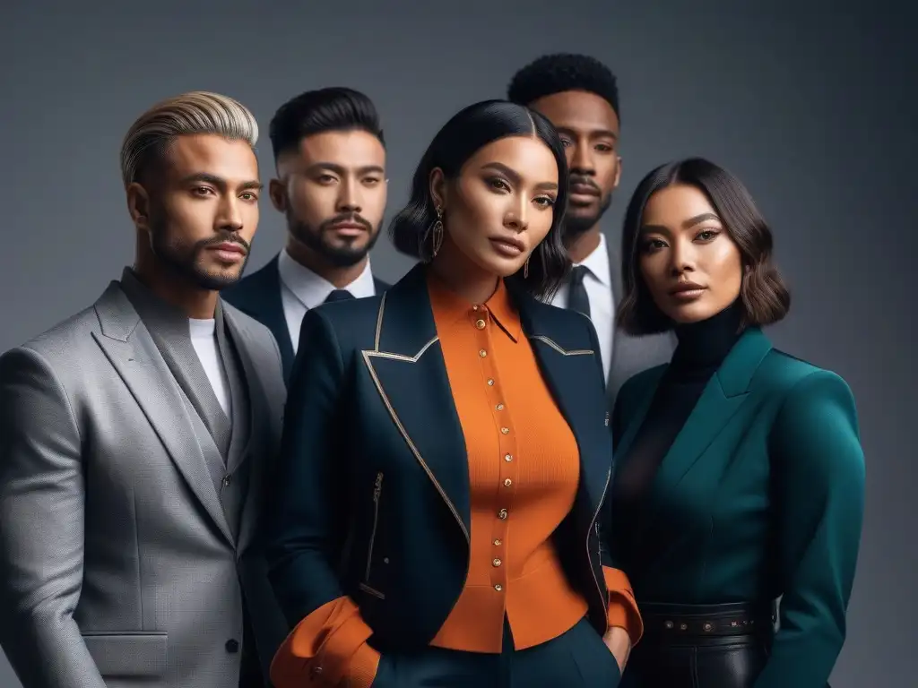 Retrato de diversidad: empoderamiento en la belleza Una poderosa fotografía para cambiar ideales belleza, mostrando diversidad y autoconfianza en un estudio moderno