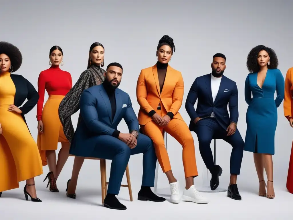 Moda inclusiva: Diseños adaptativos para todos los cuerpos Una presentación de moda inclusiva y empoderadora con ropa adaptativa para diferentes cuerpos en un showroom moderno y elegante