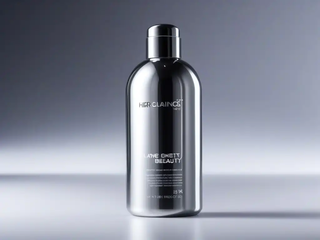 Botella de cuidado capilar: lujo y elegancia en cada detalle Producto de belleza cabello alta gama con diseño elegante y sofisticado en luz suave