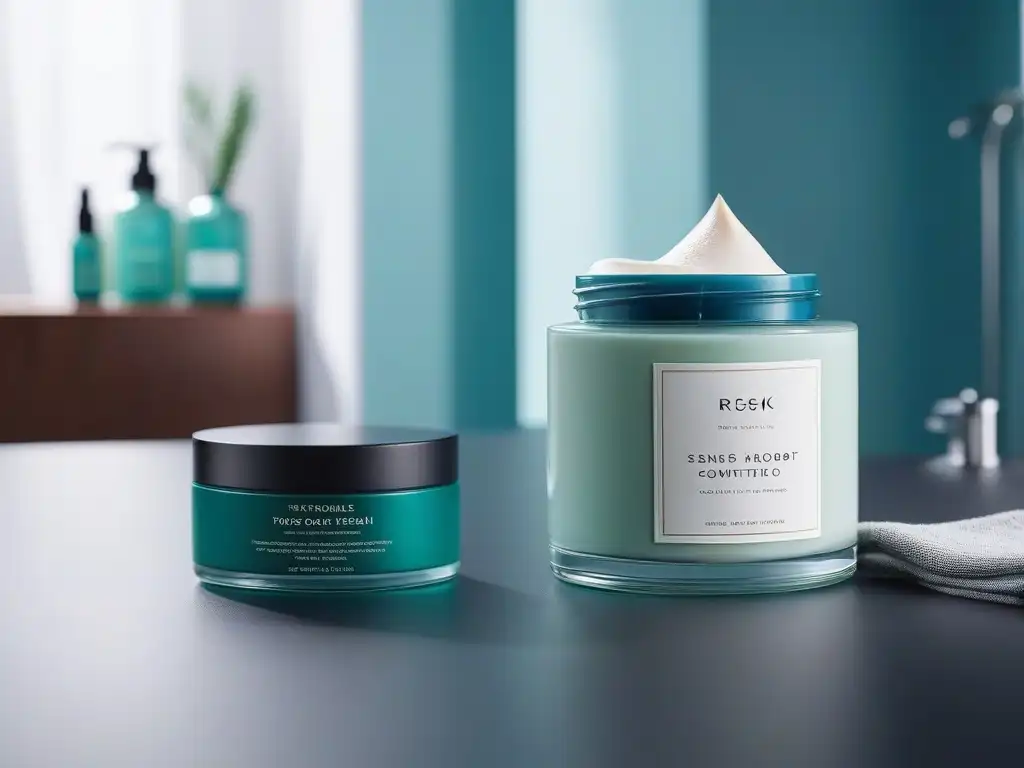 Top 5 productos para piel sensible: lujo y eficacia en tu baño Productos de belleza para piel sensible: Elegancia y eficacia en un tocador minimalista y sereno