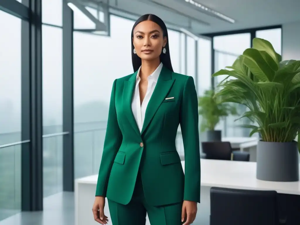 Profesionales altos: moda laboral elegante y sofisticada Profesionales altos lucen elegantes en ropa laboral, reflejando confianza y estilo en oficina moderna