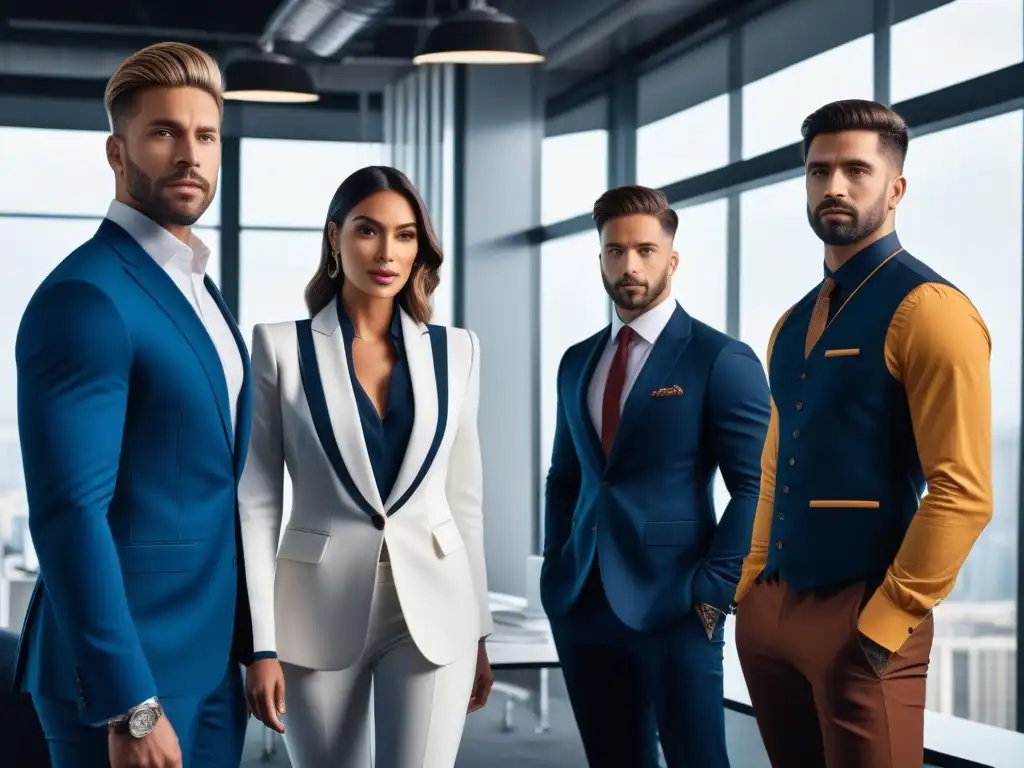 Profesionales diversos en espacio de oficina moderno y elegante Profesionales con estilo en oficina moderna