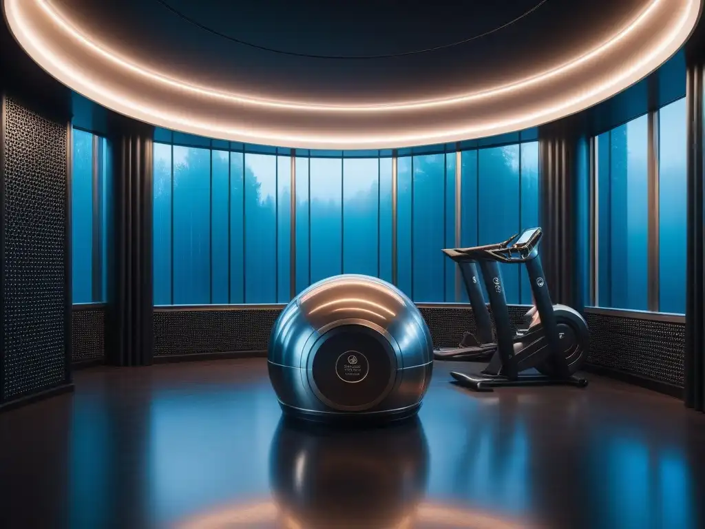 Pod de recuperación de lujo: diseño ergonómico y tecnología avanzada en un entorno fitness de alta gama Refinado equipamiento fitness lujo recuperación postentrenamiento en estudio de alto nivel