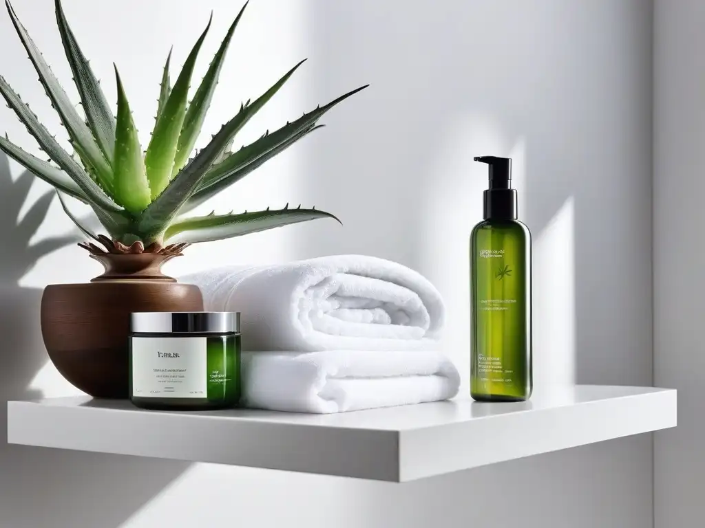 Spa de lujo con aloe vera: tratamiento exclusivo para piel sensible Relajante spa con productos de aloe vera para tratamientos belleza pieles sensibles