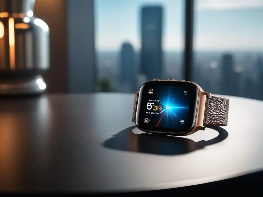 Smartwatch de lujo: de entrenar en el gimnasio a brillar en la gala Reloj inteligente de alta gama adaptable en escenario lujoso y moderno