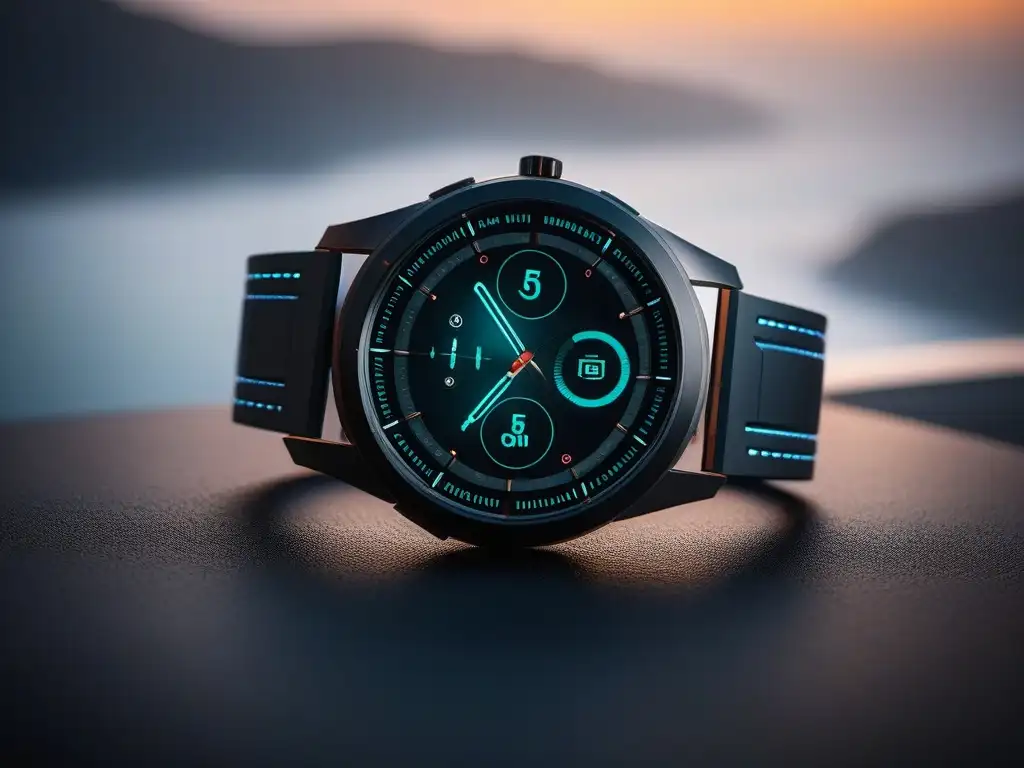 Smartwatch futurista con monitoreo de salud y GPS Reloj inteligente futurista de alta gama con pantalla digital personalizable y funciones avanzadas