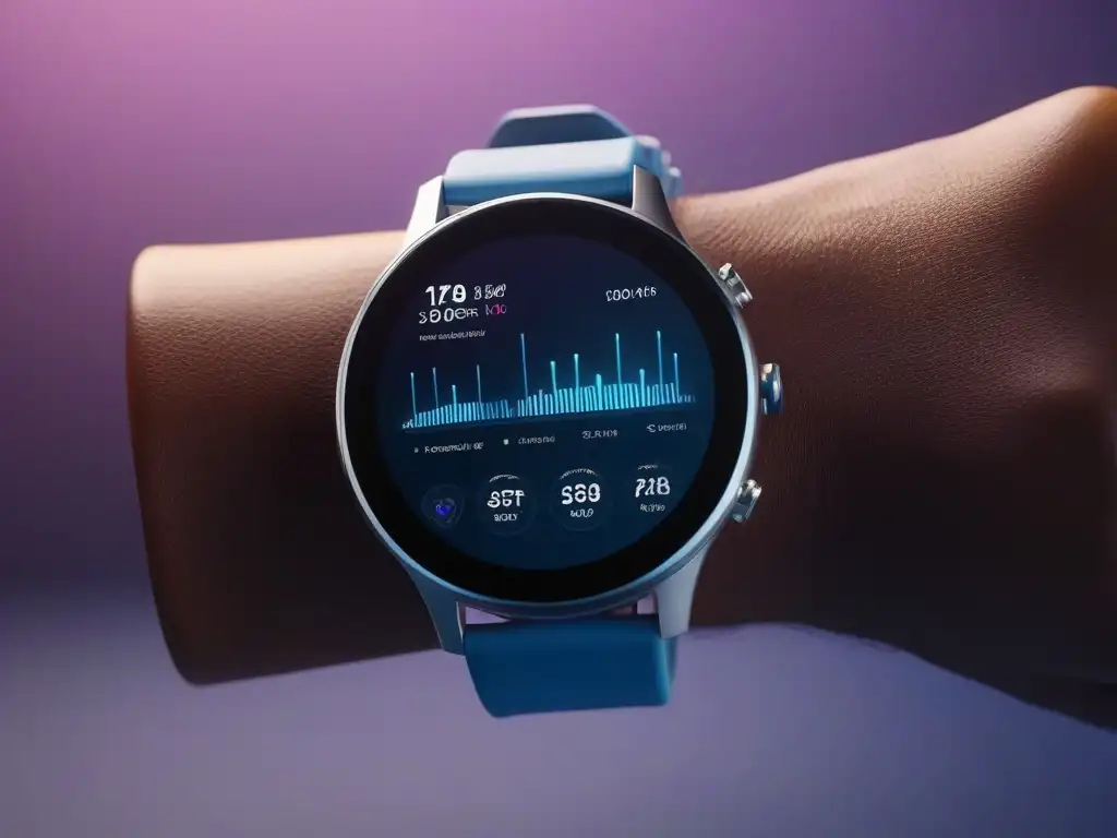 Smartwatch de diseño elegante promueve bienestar y meditación Reloj inteligente moderno con diseño elegante