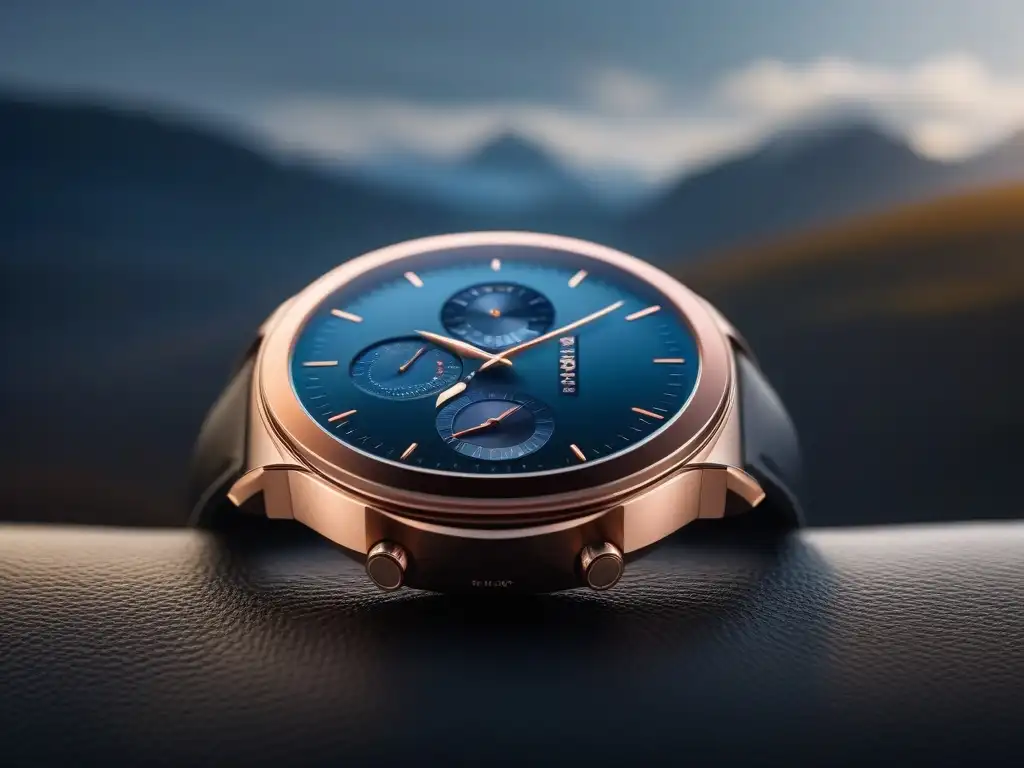 Smartwatch de lujo: alta tecnología fusionada con estilo Reloj inteligente premium con diseño futurista en materiales lujosos, pantalla OLED vibrante y carátulas personalizables