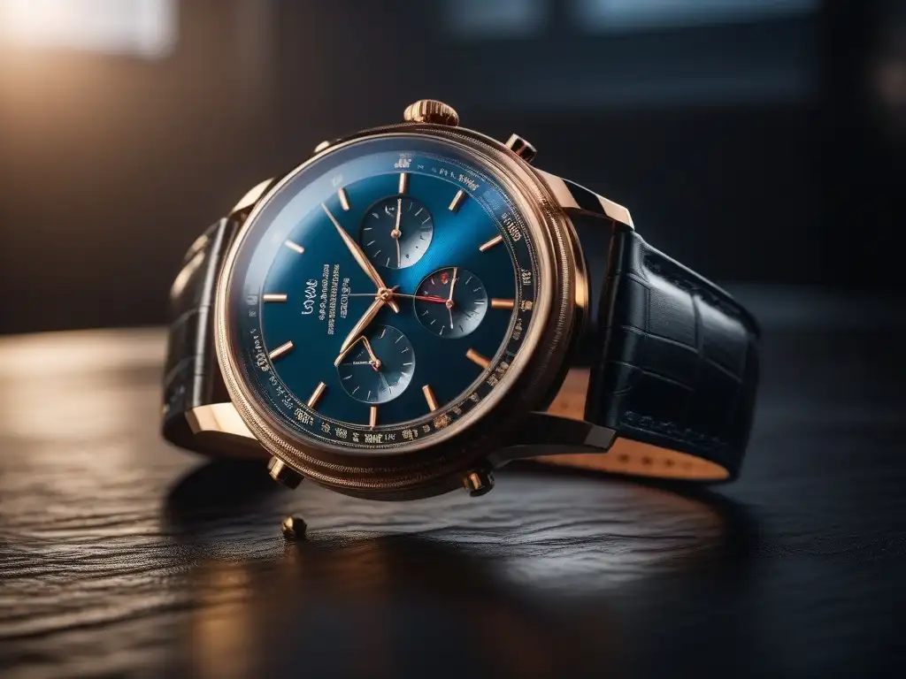 Reloj de lujo: detalle y elegancia atemporal Un reloj de lujo moderno con detalles intrincados, exudando elegancia y sofisticación