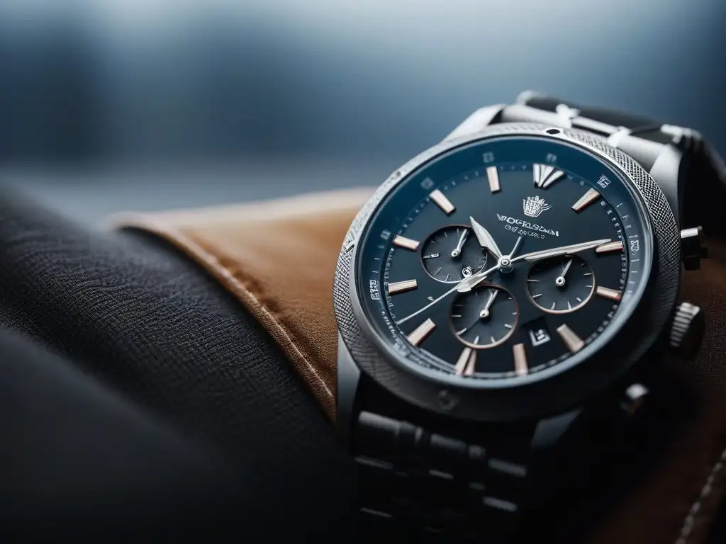 Reloj de lujo: detalle, elegancia y sofisticación Reluciente reloj de alta gama, detalle sofisticado y diseño minimalista