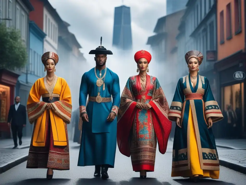 Colorida diversidad cultural en moda urbana Una representación detallada de la diversidad cultural en moda