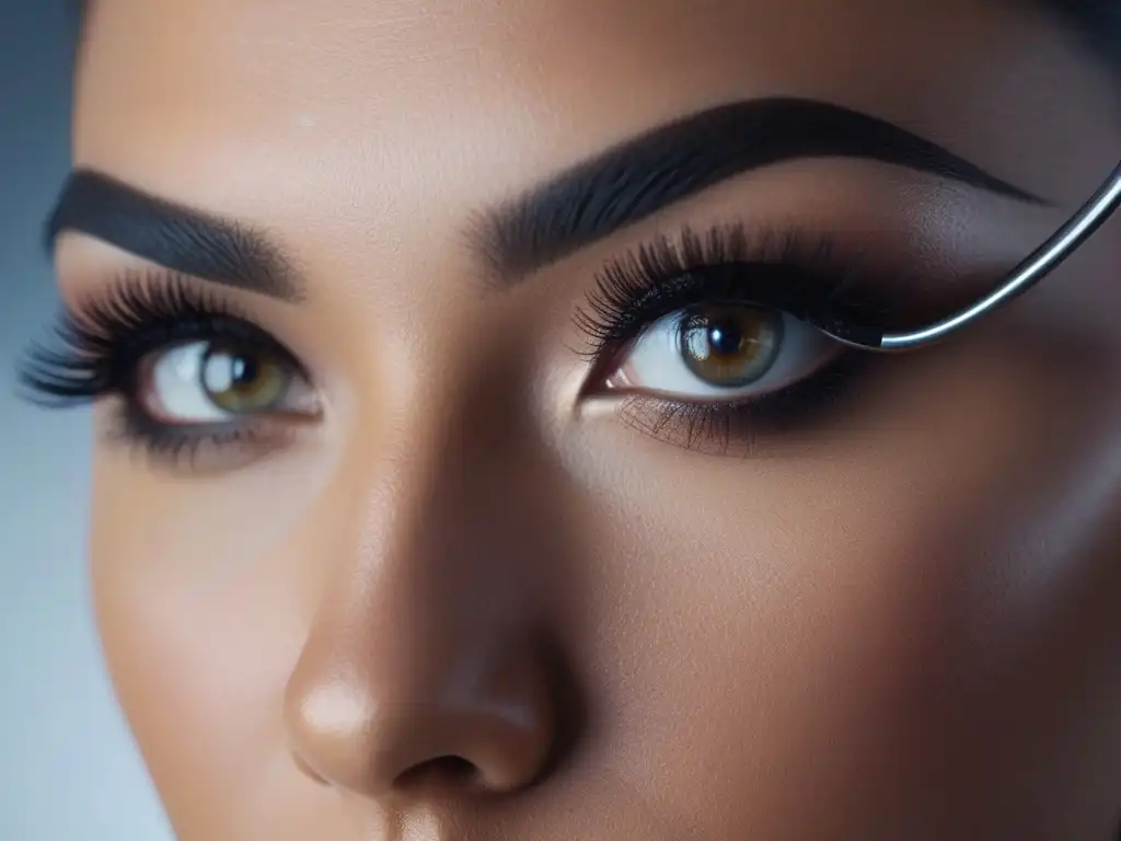 Diversidad en cejas y pestañas: Detalles perfectos de belleza multicultural Un retrato detallado de un grupo diverso con cejas y pestañas impecables