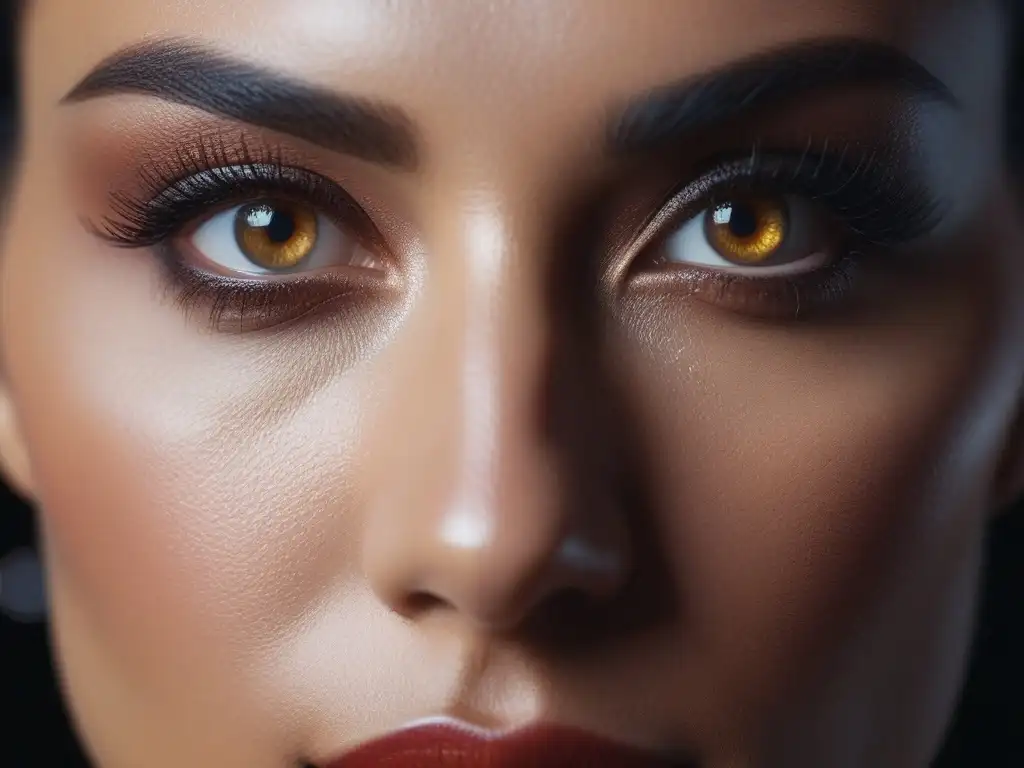 Radiante contorno de ojos: belleza diversa y única Un retrato detallado de personas diversas con piel radiante alrededor de los ojos, reflejando belleza y vitalidad