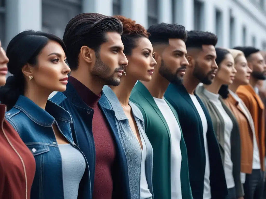 Expresiones emocionales: diversidad de estilos en la ciudad Un retrato urbano de personas diversas expresando emociones a través de su ropa