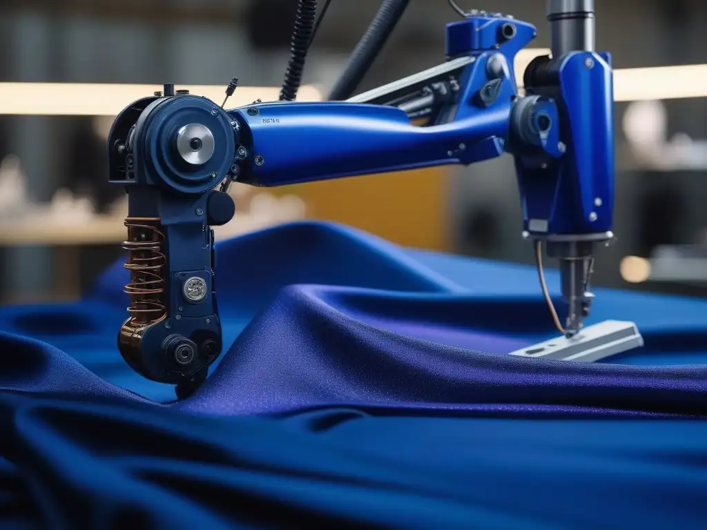 Robot de costura crea moda plus size Robótica de alta tecnología en la producción de ropa tallas especiales