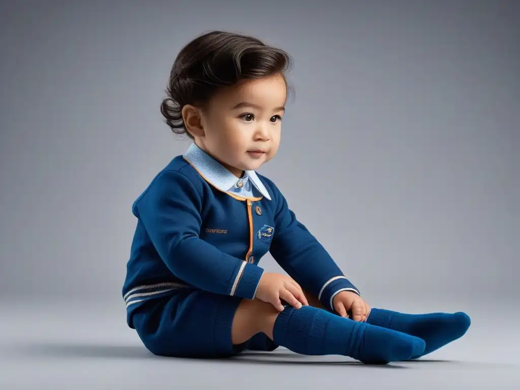 Ropa sensorial para niños: diseño cómodo y elegante Ropa cómoda para niños sensoriales: Detalle de atuendo infantil en colores neutros y telas suaves, diseñado para el confort y sensibilidad