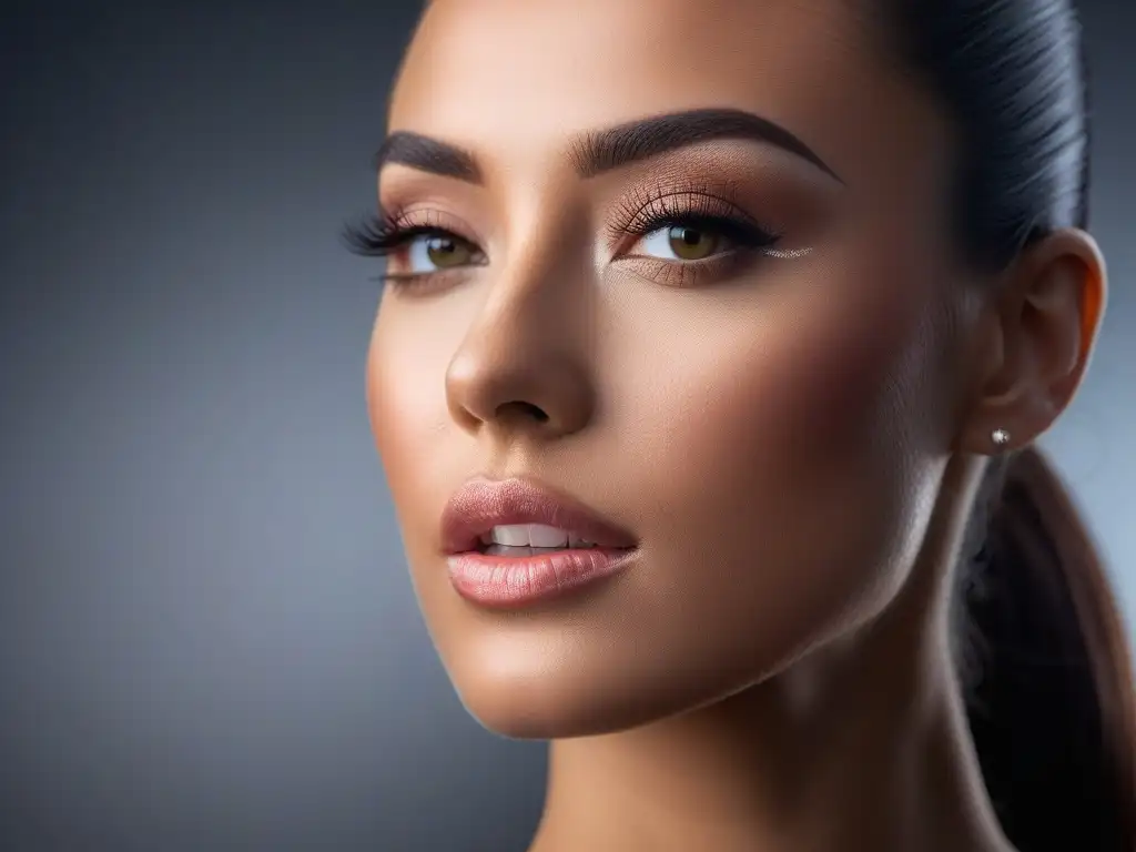 Piel radiante con maquillaje natural y sofisticado Rostro impecable con maquillaje ligero que realza la piel