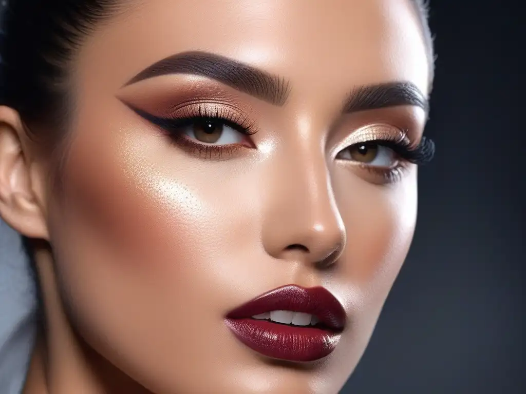 Maquillaje impecable: piel radiante con base ligera y natural Rostro radiante con base de maquillaje ligera cobertura, realzando la luminosidad y la naturalidad de la piel