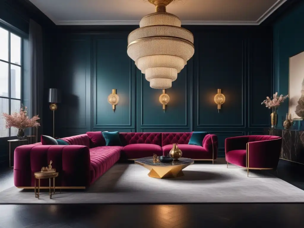 Salón de lujo futurista con mobiliario exclusivo y diseño global Un salón futurista con mobiliario de diseño global exclusivo, elegancia y lujo