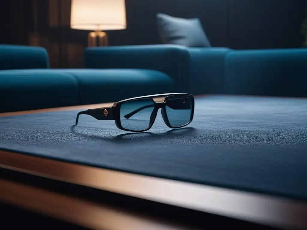 Sala de estar de lujo con iluminación inteligente y diseño minimalista Un salón moderno de lujo con iluminación inteligente, muebles minimalistas y ambiente cálido