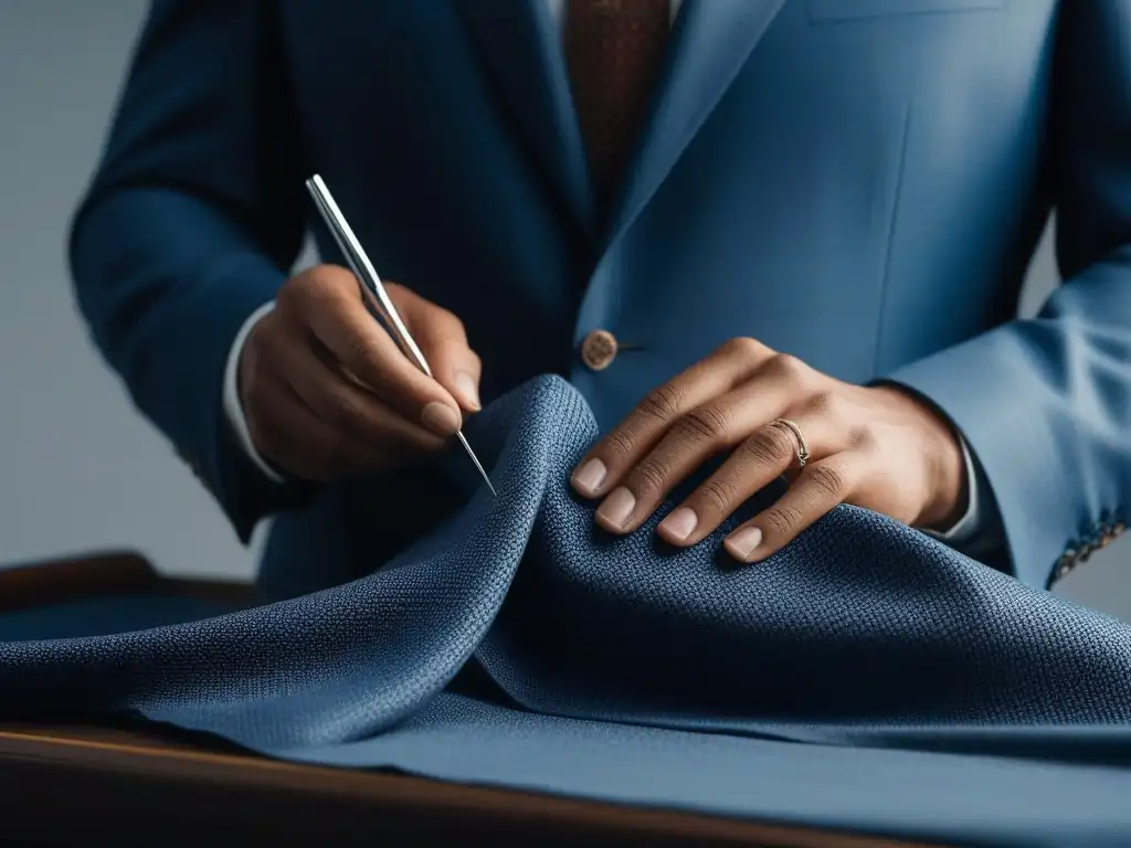 Sastre experto ajustando con precisión en maniquí moderno Un sastre experto ajustando con precisión una prenda a medida en un maniquí moderno, en un atelier elegante