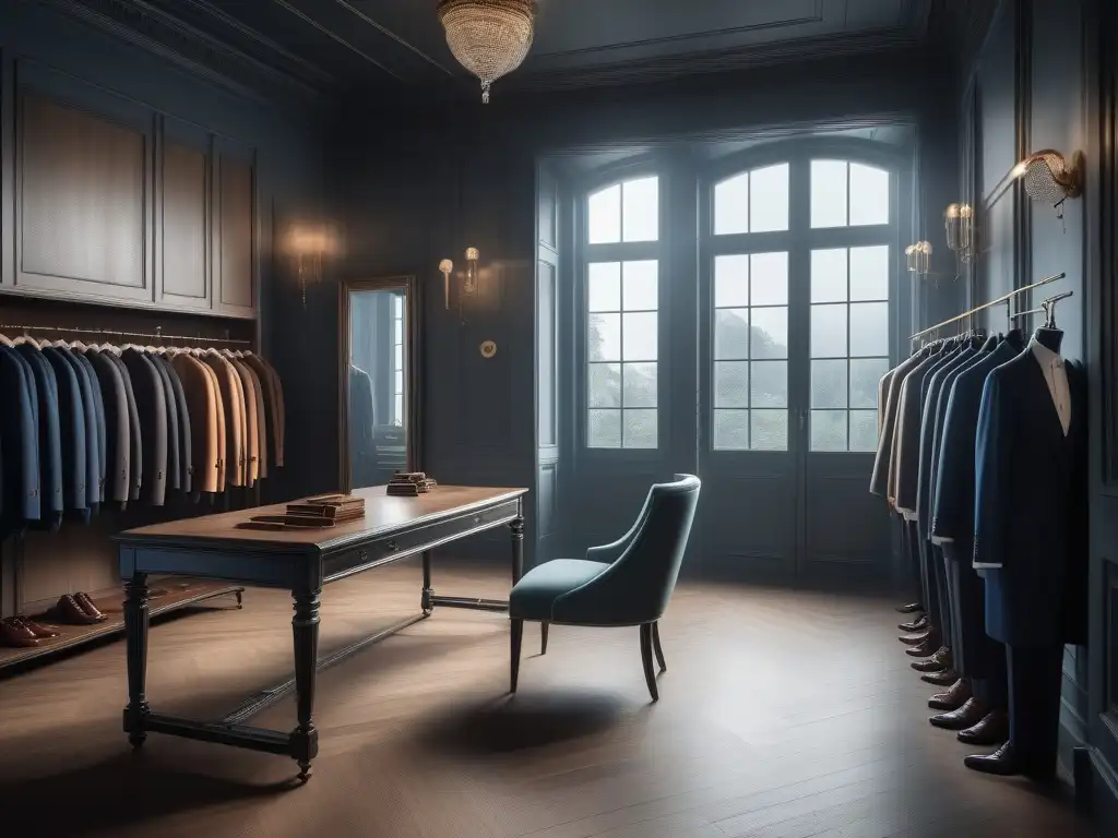 Sastrería moderna: elegancia y estilo para todos Una sastrería moderna y elegante con trajes a medida para todos, donde la inclusividad y la elegancia se unen en un ambiente sofisticado