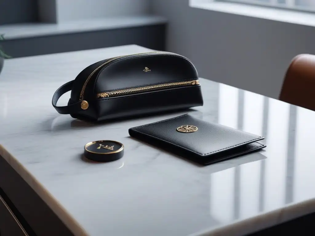 Set de lujo personalizado para viajes exclusivos en mármol Un set de lujo de accesorios de viaje personalizados inclusivos en mármol