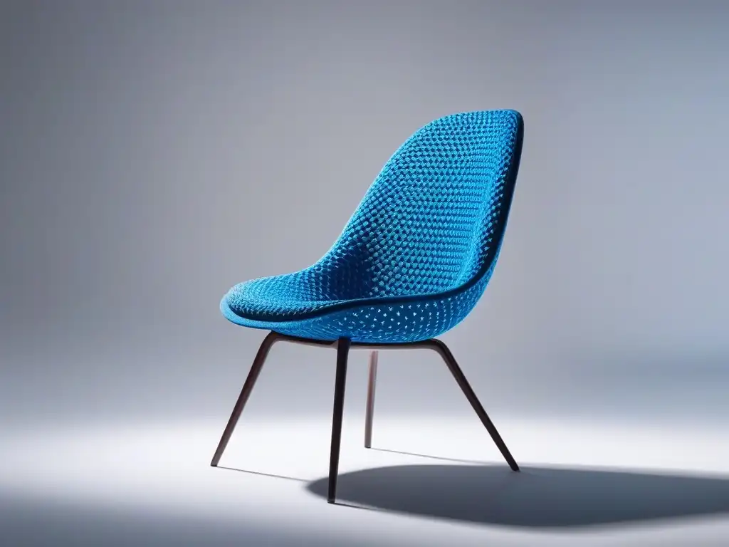 Silla de lujo futurista y sostenible: diseño minimalista y materiales innovadores Silla de lujo futurista con materiales exquisitos y sostenibles