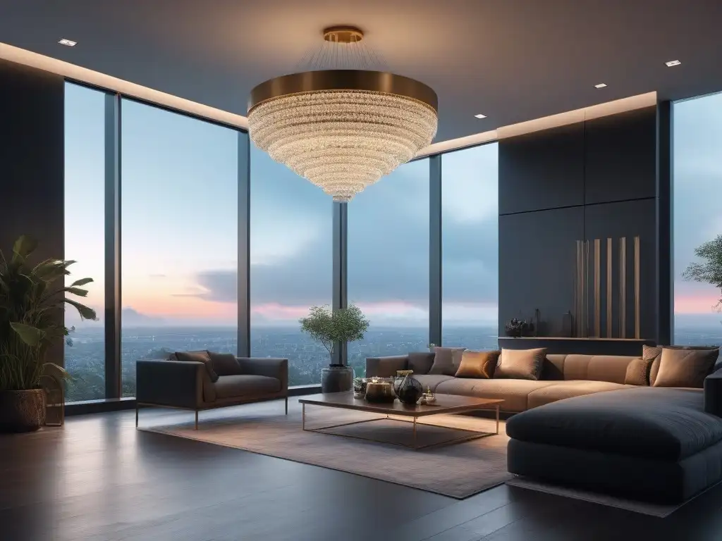 Smart Home Security de Lujo en Mansión Moderna Sistema de seguridad de lujo integrado en elegante mansión contemporánea